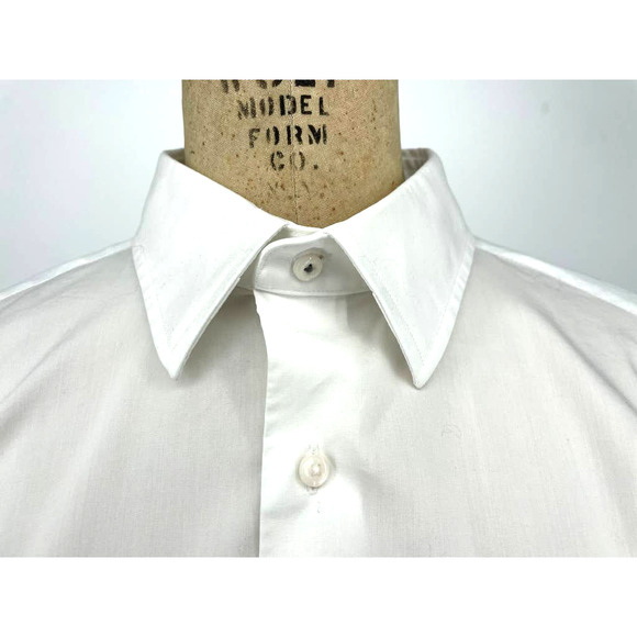 Ben Sherman Tailoring Stretch Dress Shirt White Long Sleeve Collared 17.5 - Picture 5 of 9